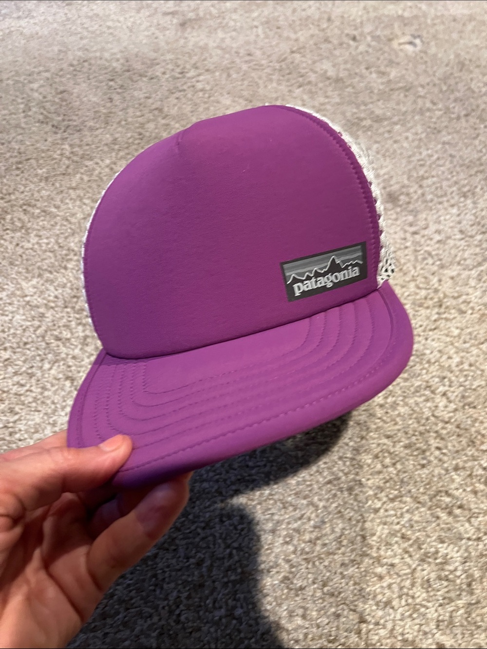 Patagonia Magenta Foam Trucker Hat with White Mesh